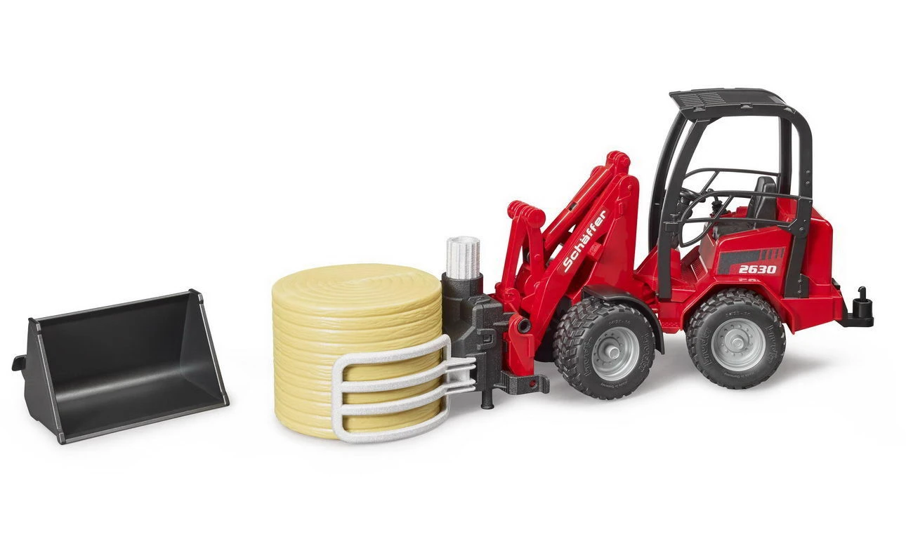 BRUDER 02192 - Schäffer Hoflader 2630 Mit Ballengreifzange 1 BRUDER 02192 - Schäffer Hoflader 2630 Mit Ballengreifzange