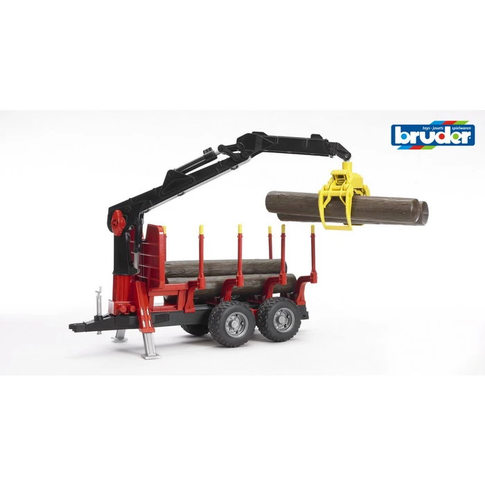 BRUDER 02252 - Rückeanhänger Mit Ladekran Set 1 BRUDER 02252 - Rückeanhänger Mit Ladekran Set