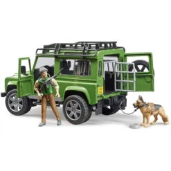 BRUDER 02587 - Land Rover Defender Mit Förster Und Hund