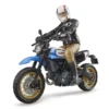 BRUDER 63051 - Ducati Desert Sled Motorrad (blau) Mit Fahrer (63051)