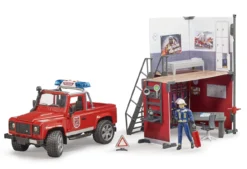Bworld 62701 - Feuerwehrstation Mit Land Rover Defender